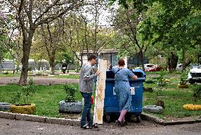 Aftermath of Russian drone attack on Odesa on May 1, 2025